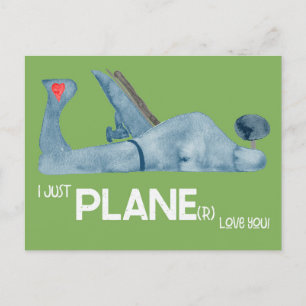Just Plane(r) Love You Tool Valentines Postcard