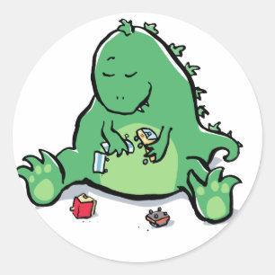 just playing classic round sticker