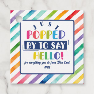 just popped by to say hello popcorn volunteer favour tags