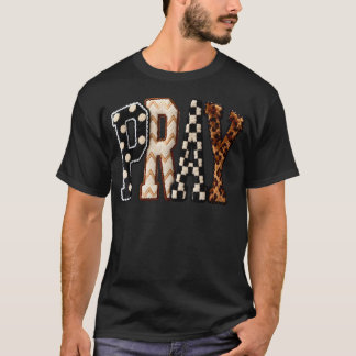 Just Pray Crochet Christian Quote Jesus Faith T-Shirt