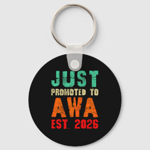 Just promoted to awa est 2026 vintage grandma 26 J Keychain