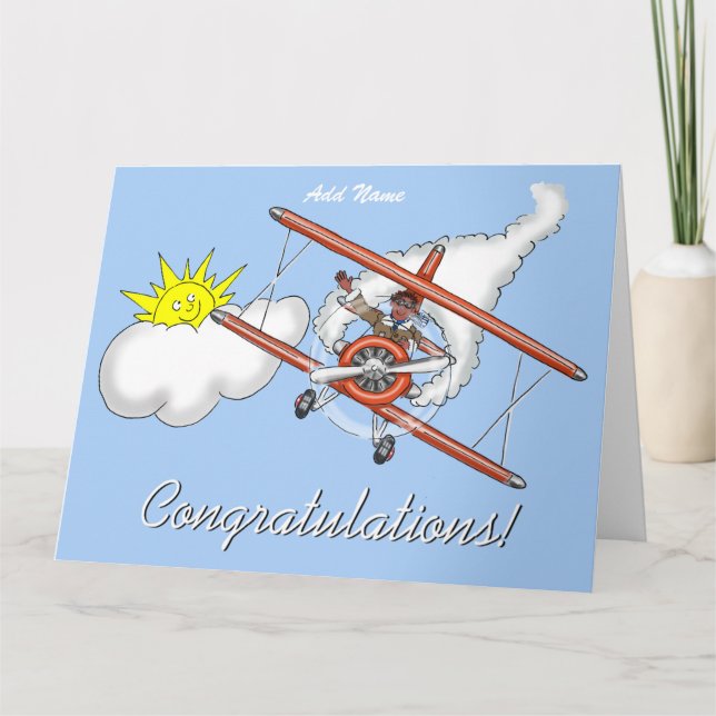 Just Qualified Happy Pilot Card (Front)