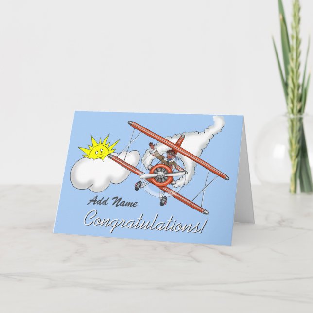 Just Qualified Happy Pilot Card (Front)