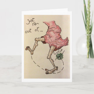 Just ran out of luck! thank you card