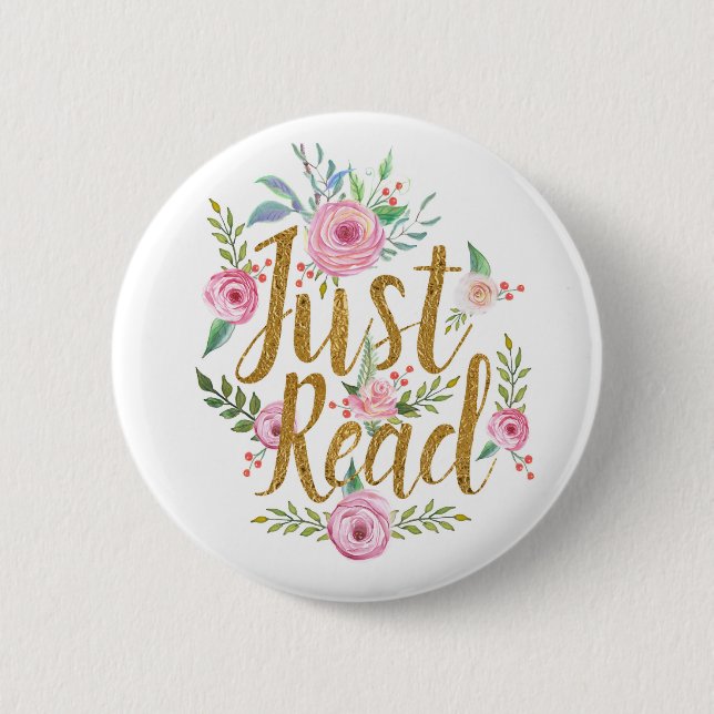 Just Read 2 Inch Round Button (Front)