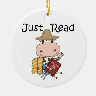 Just Read Ceramic Ornament