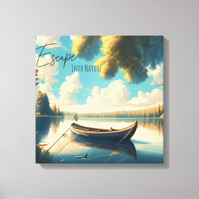 Just Relax | Camping themed  | Digital Art Canvas Print (Front)