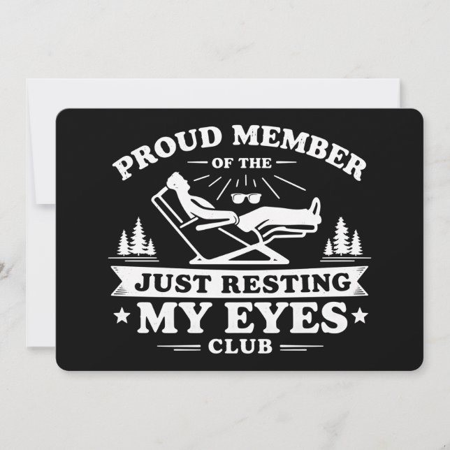 Just Resting My Eyes Funny Dad Gift Invitation (Front)