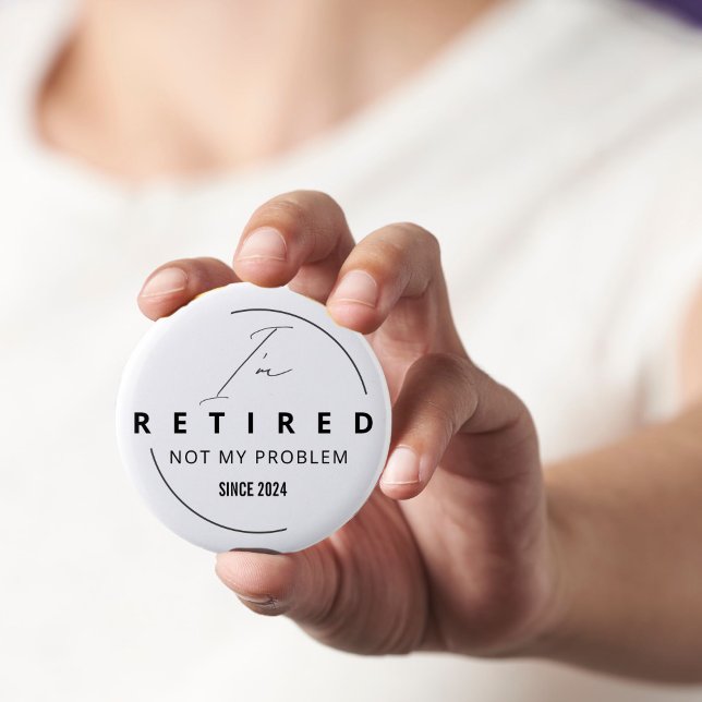 Just retired retirement pin classy simple (Creator Uploaded)