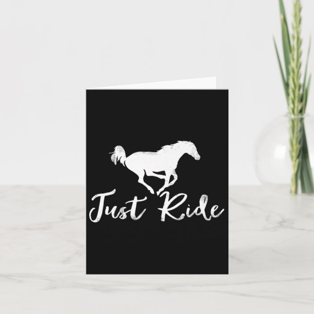 Just Ride Horseback Riding  Card (Front)