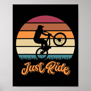 Just Ride Mtb Mountain Bike Gifts For Mountain Bik Poster