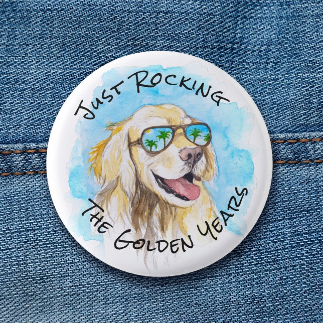 Just Rocking The Golden Years Funny Pun Retirement 1 Inch Round Button (Creator Uploaded)
