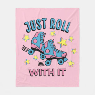 Just roll with it fleece blanket