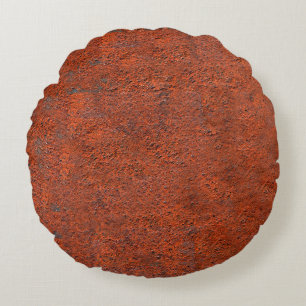 Just rust rust rusted iron metal round pillow