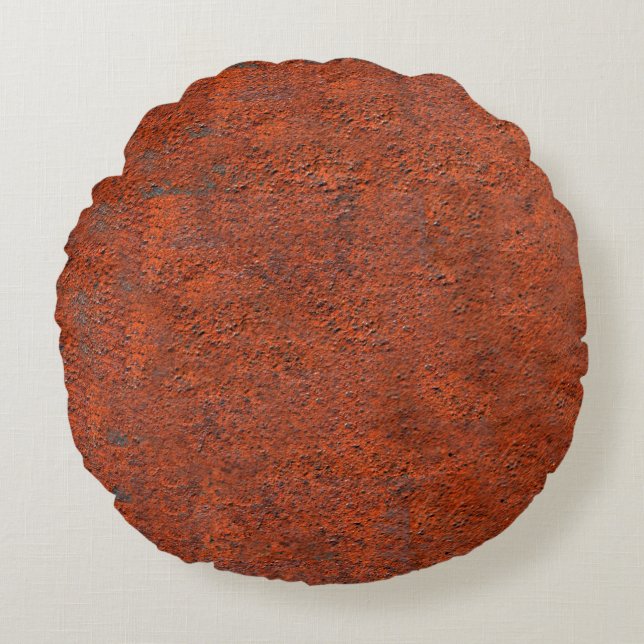 Just rust rust rusted iron metal round pillow (Front)