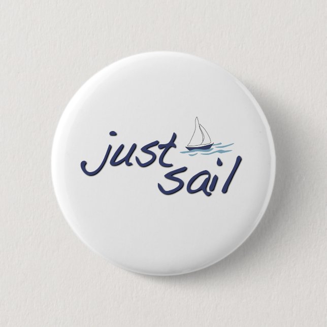 Just Sail 2 Inch Round Button (Front)