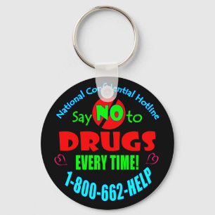 Just Say NO to Drugs Every Time Keychain