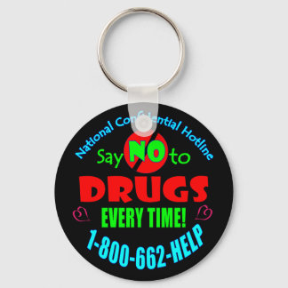 Just Say NO to Drugs Every Time Keychain