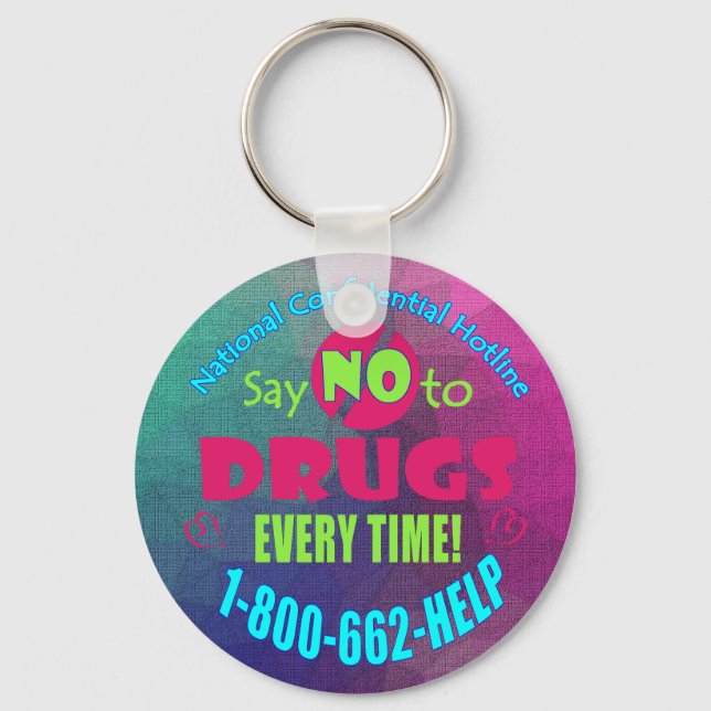 Just Say NO to Drugs Every Time! Keychain (Front)
