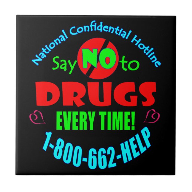 Just Say NO to Drugs Every Time Tile (Front)