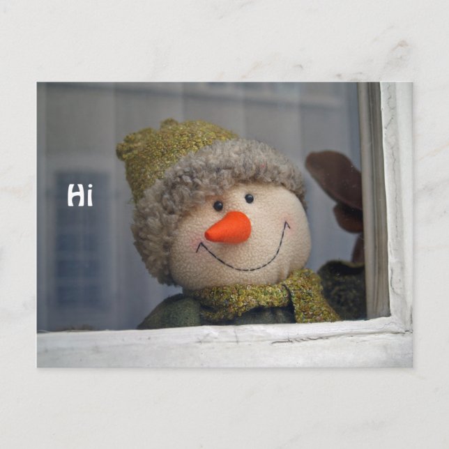 just sayin' "hi" postcard (Front)