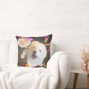 Just Saying "Hi" Throw Pillow