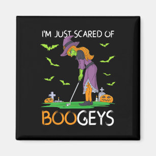 Just Scared Of Bogeys Witch Golf Halloween Magnet