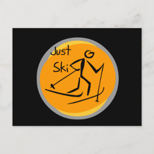 Just Ski T-shirts and Gifts Postcard