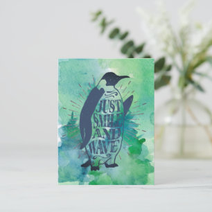 Just smile and wave  postcard