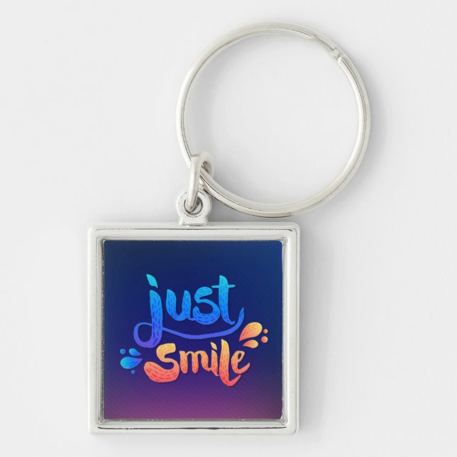 Just Smile Keychain (Front)