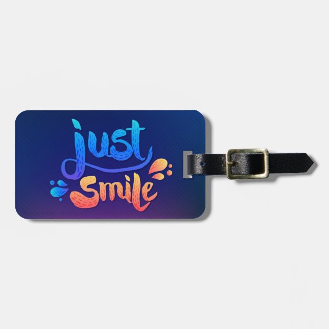 Just Smile Luggage Tag (Front Horizontal)