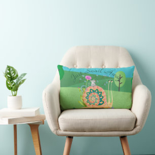 Just Snail Away Cute Snail Lumbar Pillow