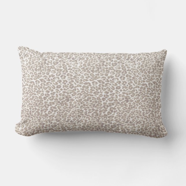 Just Snow Leopard Lumbar Pillow (Front)
