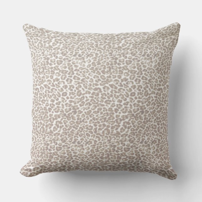 Just Snow Leopard Throw Pillow (Front)