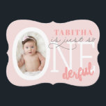 Just so ONEderful Invitation<br><div class="desc">Beautiful first birthday photo invite. Part of a collection.</div>