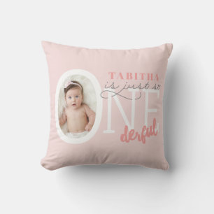 just so ONEderful Throw Pillow
