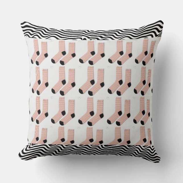 Just Socks  Throw Pillow (Front)