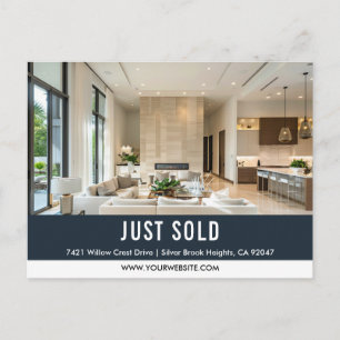 JUST SOLD PROPERTY PHOTO REAL ESTATE MARKETING POSTCARD