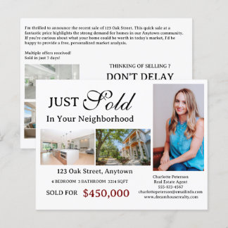 Just Sold Real Estate  Postcard