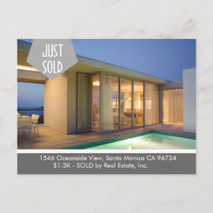 JUST SOLD Real Estate postcard