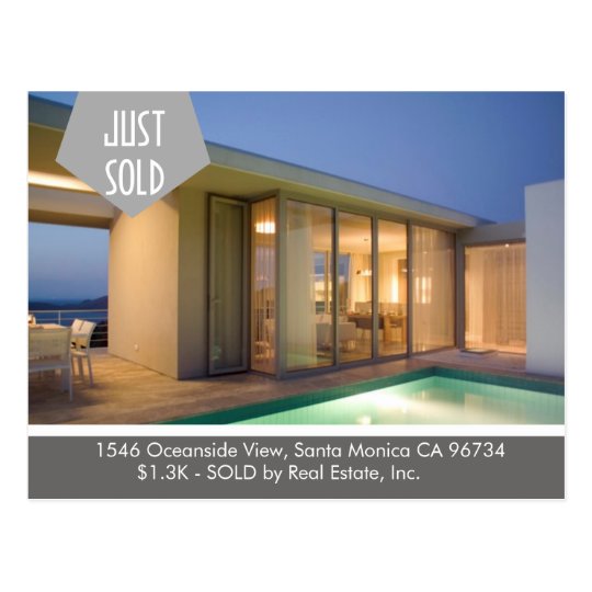 JUST SOLD Real Estate postcard