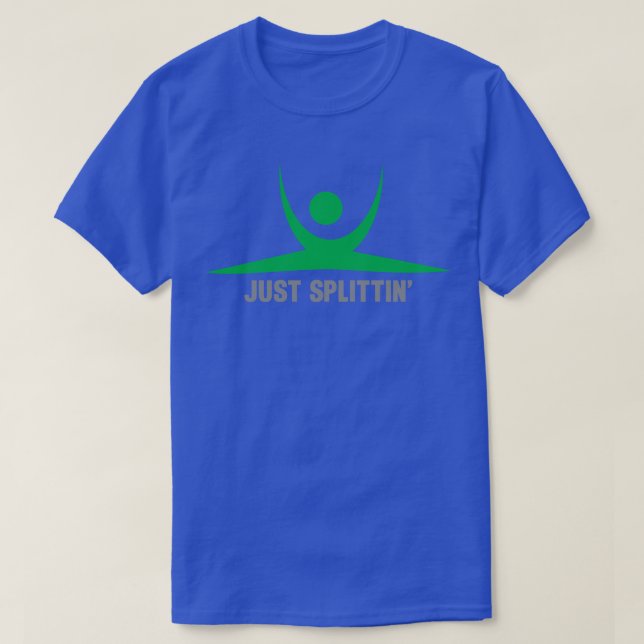 Just Splittin Abstract Hanuman Asana Style Strectc T-Shirt (Design Front)