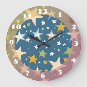 Just Stars  Large Clock