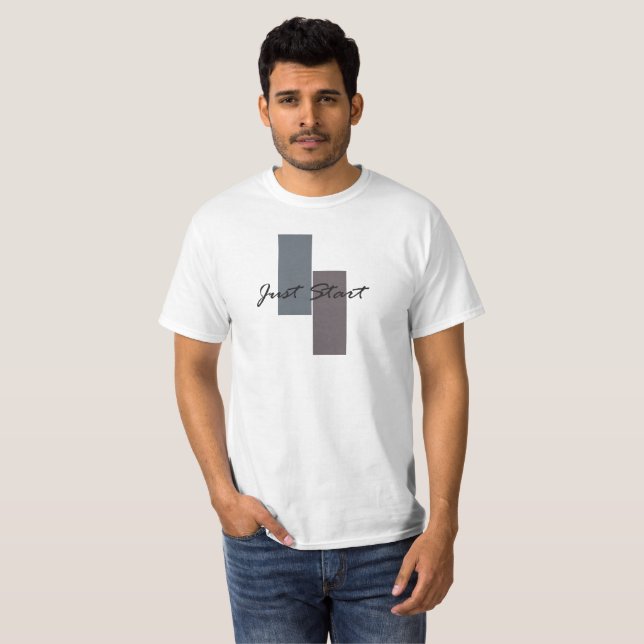 Just start inspirational quote  T-Shirt (Front Full)