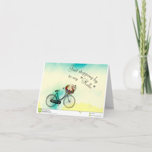 Just stopping by to say hello note card (Front)