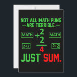 Just Sum Math Teacher Mathematics Maths Student Thank You Card<br><div class="desc">This graphic idea is for math lovers. This funny graphic / quote clothing makes all math teachers happy.</div>