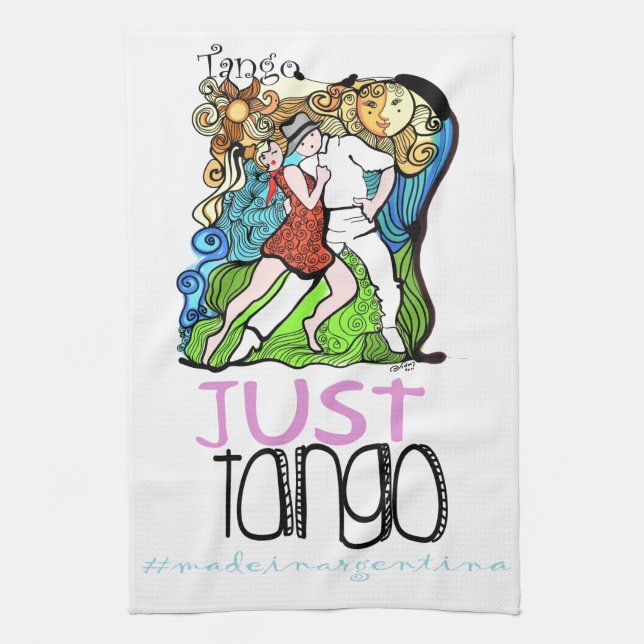 Just Tango Made in Argentina Kitchen Towel (Vertical)