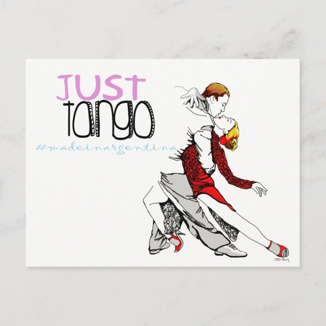 Just Tango Made in Argentina Postcard (Front)