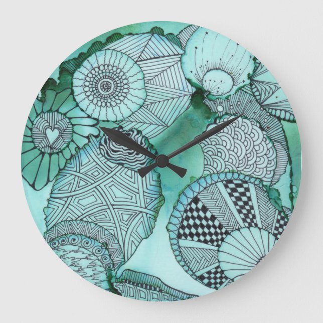Just Teal Acrylic Wall Clock (Front)