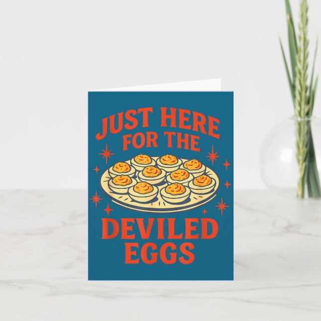Just The Here Deviled Eggs Vintage Style Card (Front)